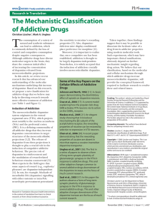 The Mechanistic Classification of Addictive Drugs
