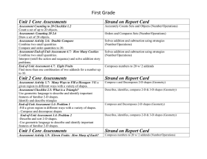 First Grade Math Report Card Overview