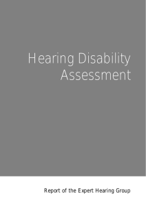 Hearing Disability Assessment