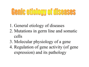 (of gene expression) and its pathology