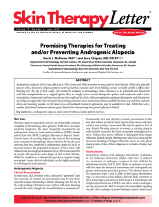 Promising Therapies for Treating and/or Preventing Androgenic