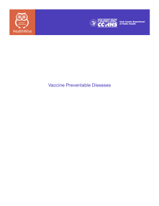 Vaccine Preventable Diseases - Cook County Department of Public