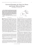 Universal Principles for Ultra Low Power and Energy Efficient Design