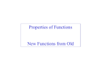 Properties of Functions New Functions from Old