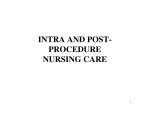 intra and post- procedure nursing care