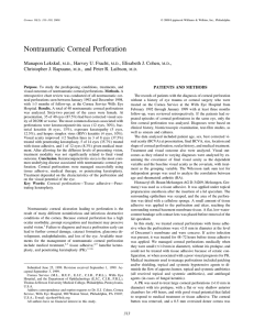 Nontraumatic Corneal Perforation