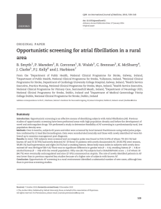 Opportunistic screening for atrial fibrillation in a rural area