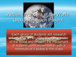 Wonders of the World Group Research Project