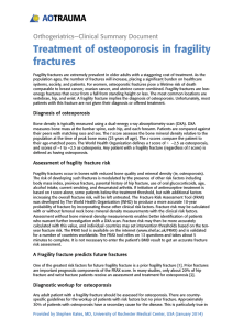 Treatment of osteoporosis in fragility fractures
