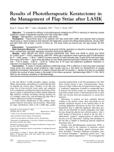 Results of Phototherapeutic Keratectomy in the Management of Flap