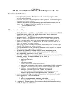 ATEP Matrix HPS 352 – General Medical Conditions in Athletics