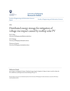 Distributed energy storage for mitigation of voltage