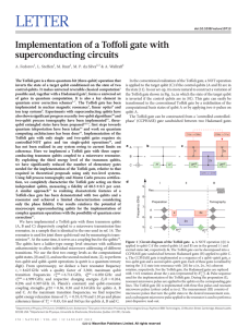 Implementation of a Toffoli gate with superconducting circuits