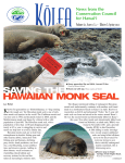 saving the hawaiian monk seal - Conservation Council for Hawai`i