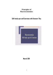 Principles of Macroeconomics Self-study quiz and Exercises with