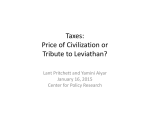 Taxes: Price of Civilization or Tribute to Leviathan?