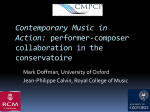Contemporary Music in Action: performer