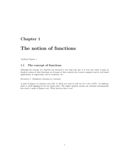 The notion of functions