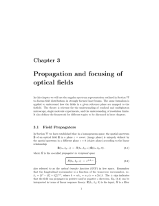 Propagation and focusing of optical fields