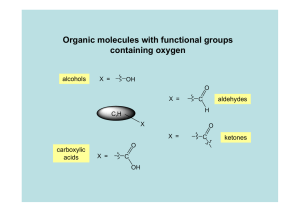 Organic molecules with functional groups containing oxygen