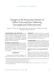 Changes in the Intraocular Pressure of Fellow Untreated Eyes