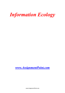 Information Ecology www.AssignmentPoint.com In the context of an