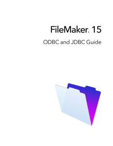 FileMaker 15 ODBC and JDBC Guide