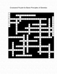 Basic Principles of Genetics: Printable Crossword Puzzle