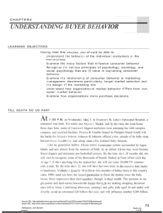 Chapter 4: Understanding Buyer Behavior