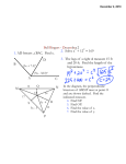 Bell Ringers - December 2 1. AD bisects ∠BAC. Find x. B D 2. Solve