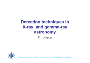 Detection techniques in X-ray and gamma