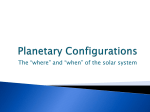 Lecture on Planetary Configurations