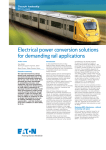Electrical power conversion solutions for demanding rail