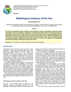 Radiological anatomy of the liver