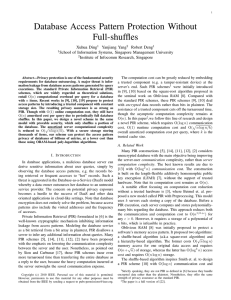 Database Access Pattern Protection Without Full