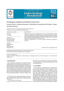 Postdengue weakness and altered sensorium