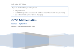 KS4 Maths Revision – Higher GCSE one question on everything