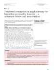 Treatment completion in BPD - Barnicot