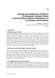 Geology and Geotectonic Setting of the Basement Complex