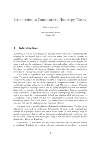 Introduction to Combinatorial Homotopy Theory