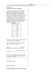 CHAPTER 11 NOTES: INFERENCE FOR A DISTRIBUTION