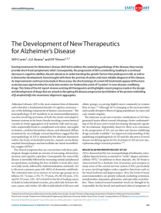 The Development of New Therapeutics for Alzheimerŉs Disease