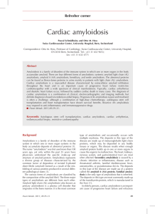 Cardiac amyloidosis - Heart and Metabolism