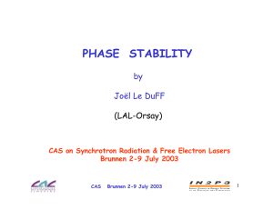 phase stability - CERN Accelerator School