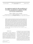 An empirical model for the prediction of secondary production in