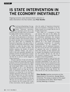 FEATURE: Is State Intervention in the Economy Inevitable?