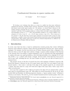 Combinatorial theorems in sparse random sets