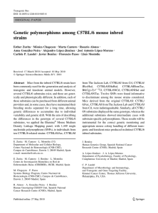 Genetic polymorphisms among C57BL/6 mouse inbred strains