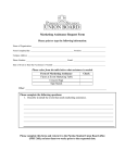 Marketing Assistance Request Form
