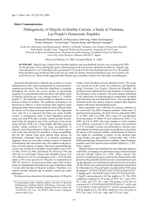 Pathogenicity of Shigella in Healthy Carriers: a Study in Vientiane